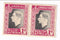South Africa - Coronation 1d pair 1937(M)