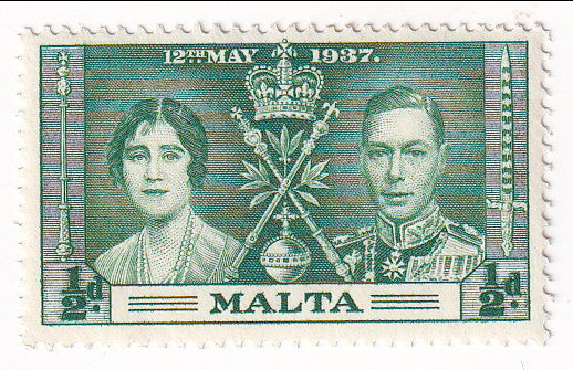 Malta - Coronation ½d 1937(M)