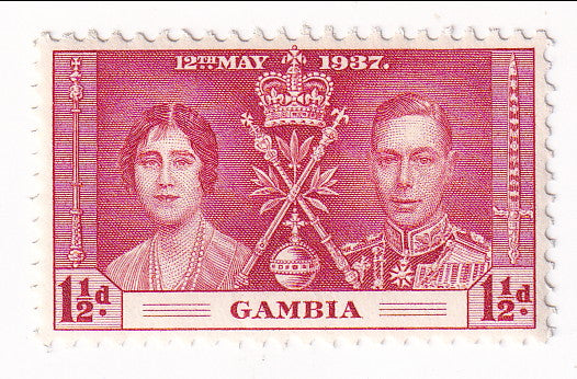 Gambia - Coronation 1½d 1937(M)