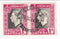 South Africa - Coronation 1d pair 1937