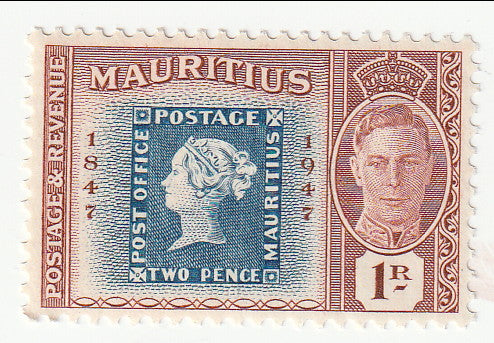 Mauritius - Centenary of First British Colonial Postage Stamp 1r 1948(M)