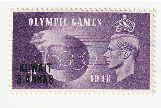 Kuwait - Olympic Games 3d with KUWAIT 3 ANNAS o/p 1948(M)