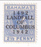 Bahamas - 450th Anniversary of Landing of Columbus in New Word 2½d with o/p 1942(M)