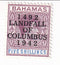 Bahamas - 450th Anniversary of Landing of Columbus in New Word 5/- with o/p 1942(M)