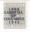 Bahamas - 450th Anniversary of Landing of Columbus in New Word 1d with o/p 1942(M)