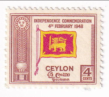 Ceylon - First Anniversary of Independence 4c 1949(M)