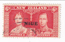 Niue - Coronation 6d with NIUE o/p 1937