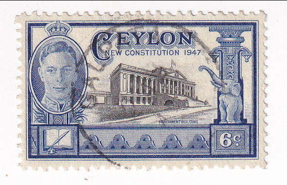 Ceylon - Inauguration of New Constitution 6c 1947