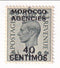 Morocco Agencies - King George VI 4d with 40 CENTIMOS o/p 1937(M)