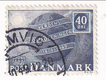 Denmark - 75th Anniversary of Universal Postal Union 40ore 1949