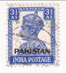 Pakistan - King George VI 3½a with PAKISTAN o/p 1947