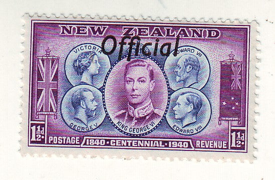New Zealand - Centennial 1½d Official 1940(M)