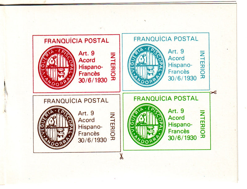 Andorra - Local, booklet of 4 stamps
