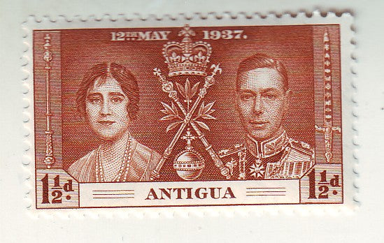 Antigua - Coronation 1½d 1937(M)
