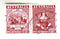 Australia - Centenary of First Adhesive Postage Stamps 2½d pair 1950