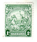 Barbados - Badge of the Colony 1d 1942(M)