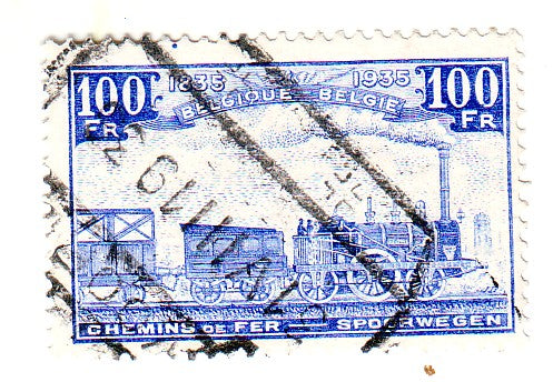 Belgium - Railway, Locomotive"Le Belge" 100f 1935