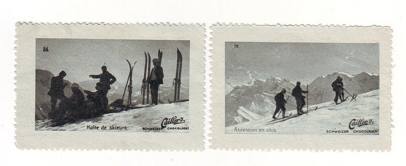 Switzerland - Caillers Chocolate Skiing pair