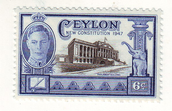 Ceylon - Inauguration of New Constitution 6c 1947(M)
