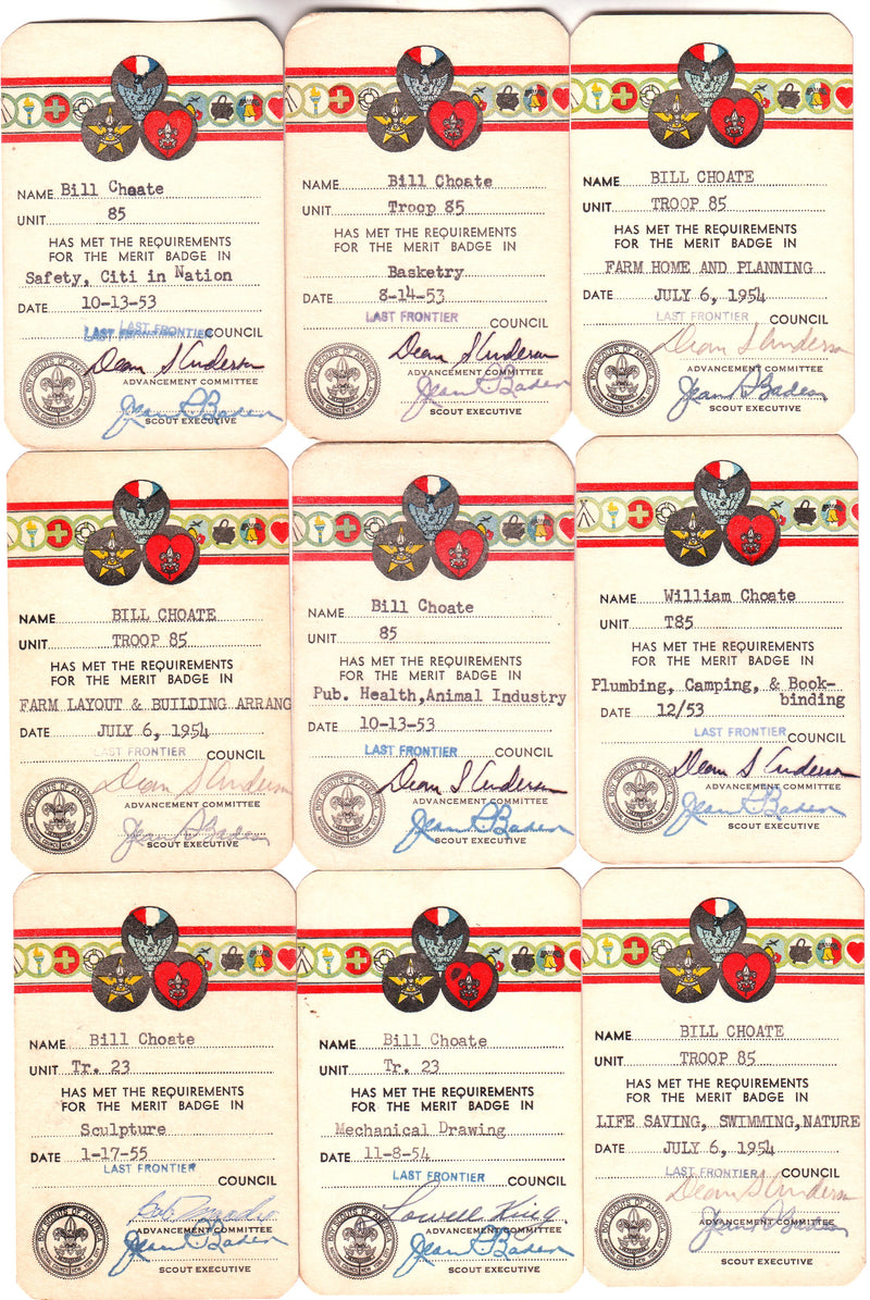U. S. A. - Scouting. Merit badge selection