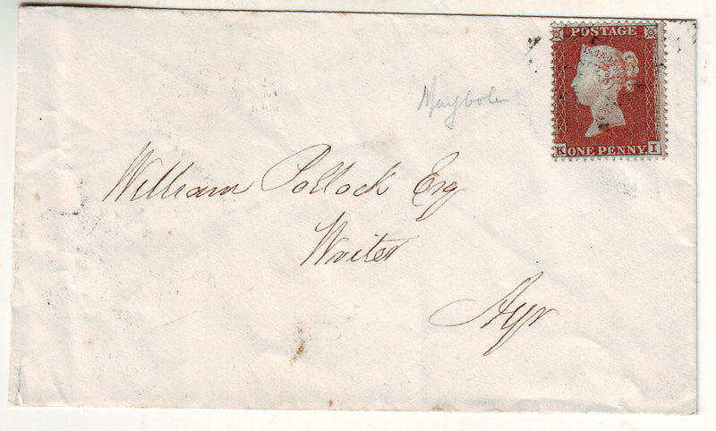 Great Britain - Cover to Ayr 1855