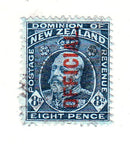 New Zealand - King Edward VII 8d OFFICIAL 1916
