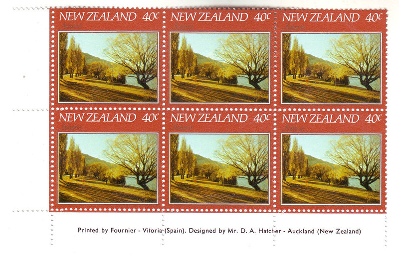 New Zealand - Imprint block, Autumn 40c 1982