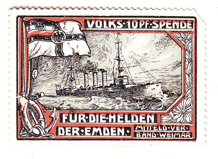 Germany - Fund for Heroes of the Emden - 37.a.1 1914