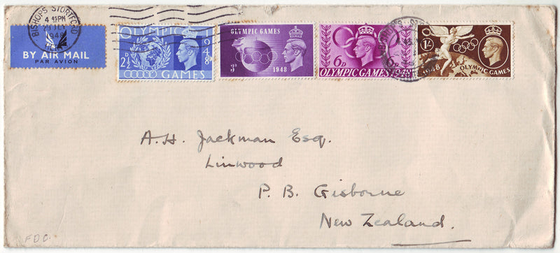 Great Britain - Cover, Olympic FDC 1948