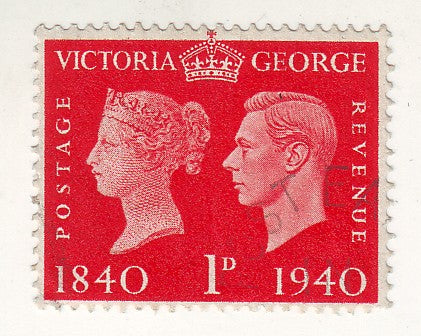 Great Britain - Centenary of First Adhesive Postage Stamps 1d 1940