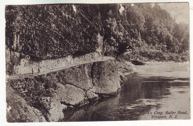 Postcard - Hawk's Crag, Buller Road