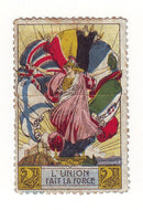 France - 'Unity is Strength' patriotic label