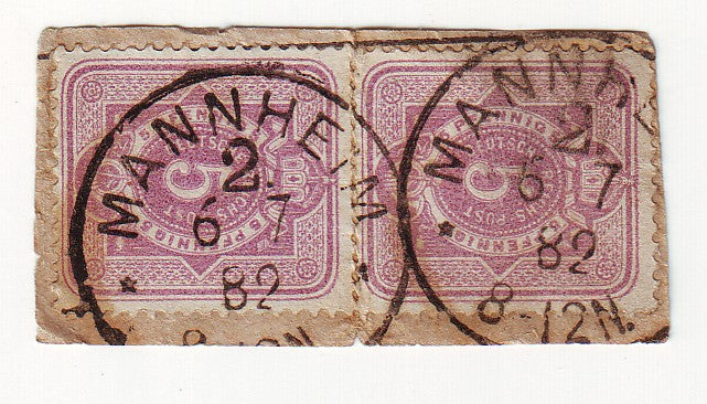 Germany - Postmark, Mannheim 1882