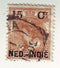 Netherlands Indies - Queen Wilhelmina 15c with 15 Cᵀ o/p 1900