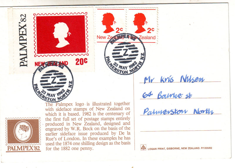 New Zealand - Postcard, PALMPEX'82 23 May