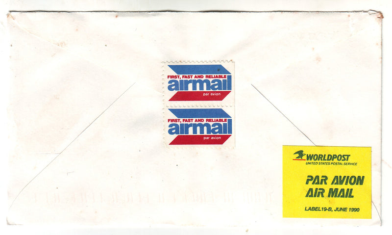 U. S. A. - Local, $5 Park Avenue on envelope to New Zealand