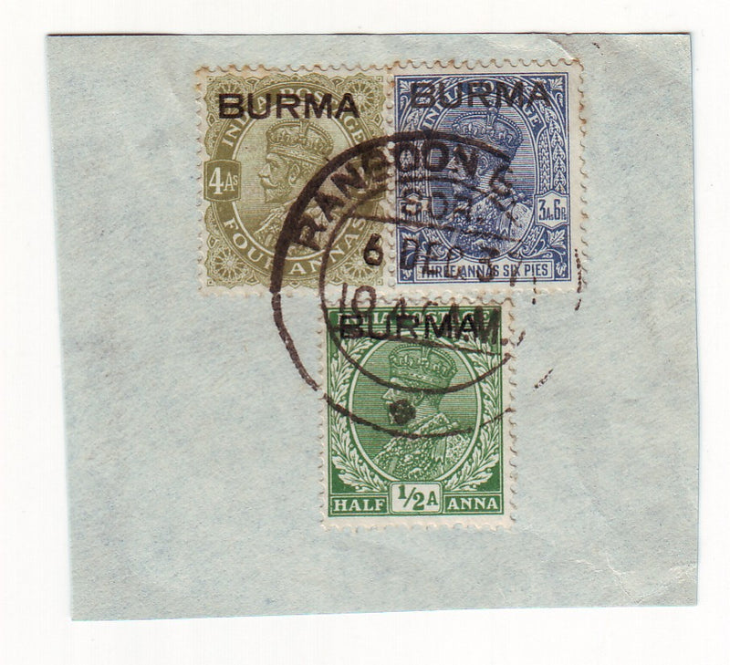 Burma - Postmark, Rangoon East 1937