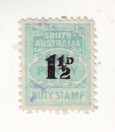 Australian States - Revenue, SA Stamp Duty 1½d Provisional 1938