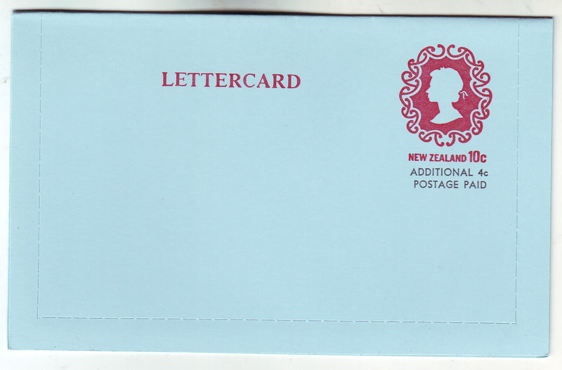 New Zealand - Lettercard, QE II 10c + Additional 4c 1979