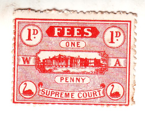 Australian States - Revenue, WA 1d Court Fees 1920
