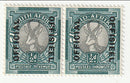South Africa - Pictorial ½d pair with OFFICIAL o/p 1944(M)