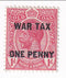 Gold Coast - King George V 1d with WAR TAX ONE PENNY surcharge 1924