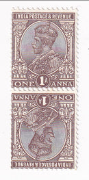 India - King George V 1a Tête- bêche pair 1932(M)