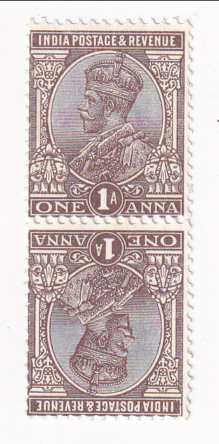 India - King George V 1a Tête- bêche pair 1932(M)