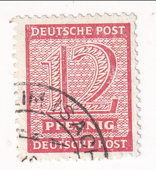 Russian Zone West Saxony - Numeral 12pf 1945
