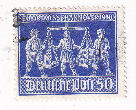 American, British and Soviet Russian Zones - Hanover Trade Fair 50pf 1949