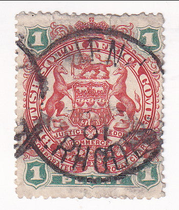 Rhodesia - Arms 1d 1897