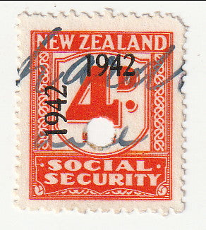 New Zealand - Revenue, Social Security 4d 1942