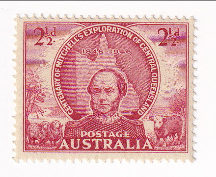 Australia - Centenary of Mitchell's Exploration of Central Queensland 2½d 1946(M)