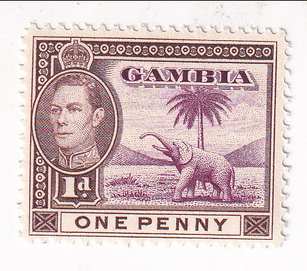 Gambia - Elephant 1d 1938(M)